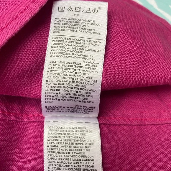 Athleta Retreat Linen Top Iceland Pink Size XL Oversized - Picture 10 of 12